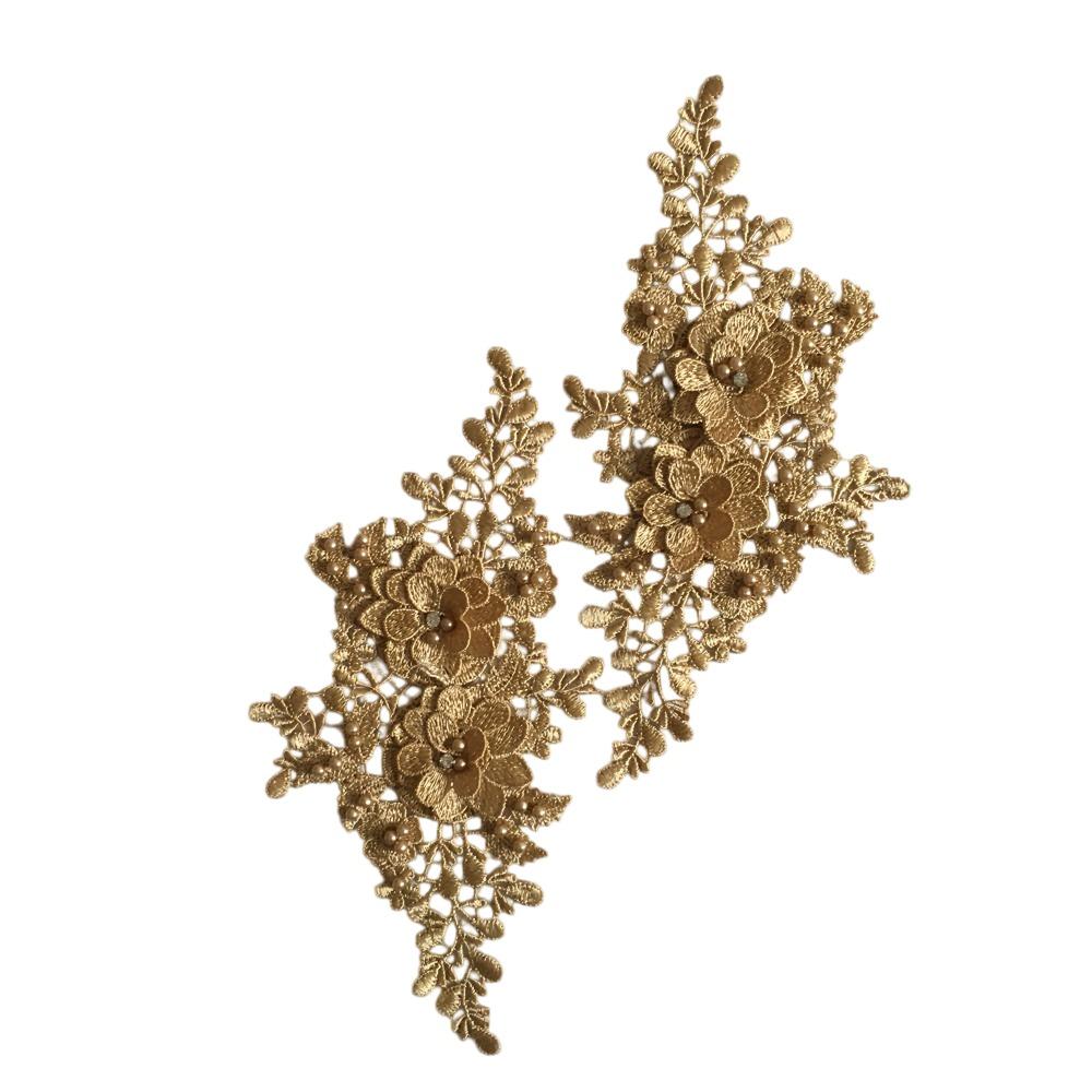 3D Rhinestone 3D Bead Embroidery Patch Multicolor Wedding Dress Accessories  Garment Decoration