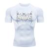 Compression Shirt for Men Fitness Gym Sport Running T-Shirt Rashgard High Elasticity Tops Tee Quick Dry Short Sleeve Elastic Tight