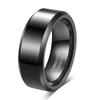 6MM 8MM Double Bevel Three Color Tungsten Steel Smooth Ring Simple Versatile Wedding Band