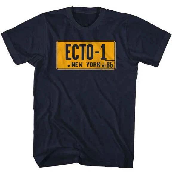 The Real Ghost Busters Animated TV Series Ecto-1 License Plate Men s T Shirt M