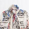 24 Spring New Fashion Style Women's Clothing Casual Loose Bowknot Decoration Print Shirt Tops 2356007 330