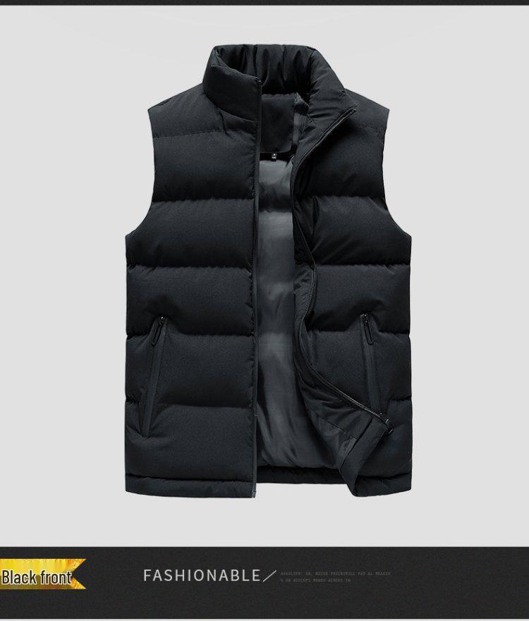 Men's Autumn/Winter Cotton Vest: Trendy Sleeveless, Thick Padded Jacket for Couples