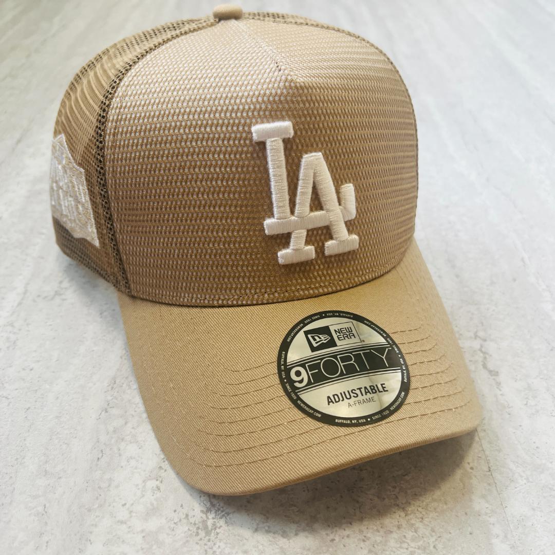 

[USED] Overseas Exclusive! LA New Era Jersey in Beige Mesh