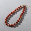Retro Red Size Beaded Light Luxury Agate Gemstone Collarbone Chain Niche Personality Unique Fashion Necklace