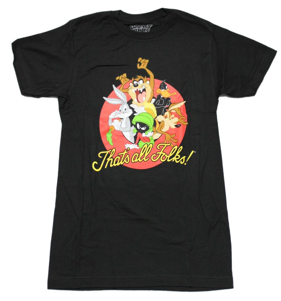 Looney Tunes New Adult T-Shirt - Group That's All Folks!