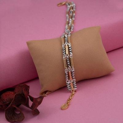 Adjustable Silver and Gold Bracelet for Girls
