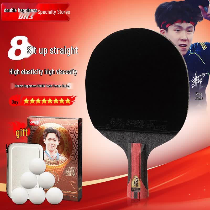 DHS Hurricane 8-Star F8008 Straight Grip Table Tennis Racket