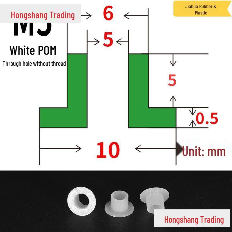 Step T-Shaped Nylon Insulating Bushing Washer, M3-M35 Thread Protection Spacer