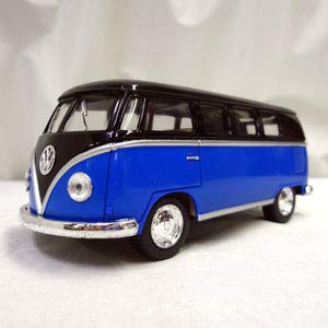 Kinsmart 1962 Volkswagen Bus Черная Крыша Синий Тип 2 1:32