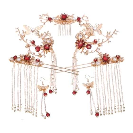 VICHE CATT Chinese Hair Accessories Hanfu Ancient Style Bridal Hairpins Set