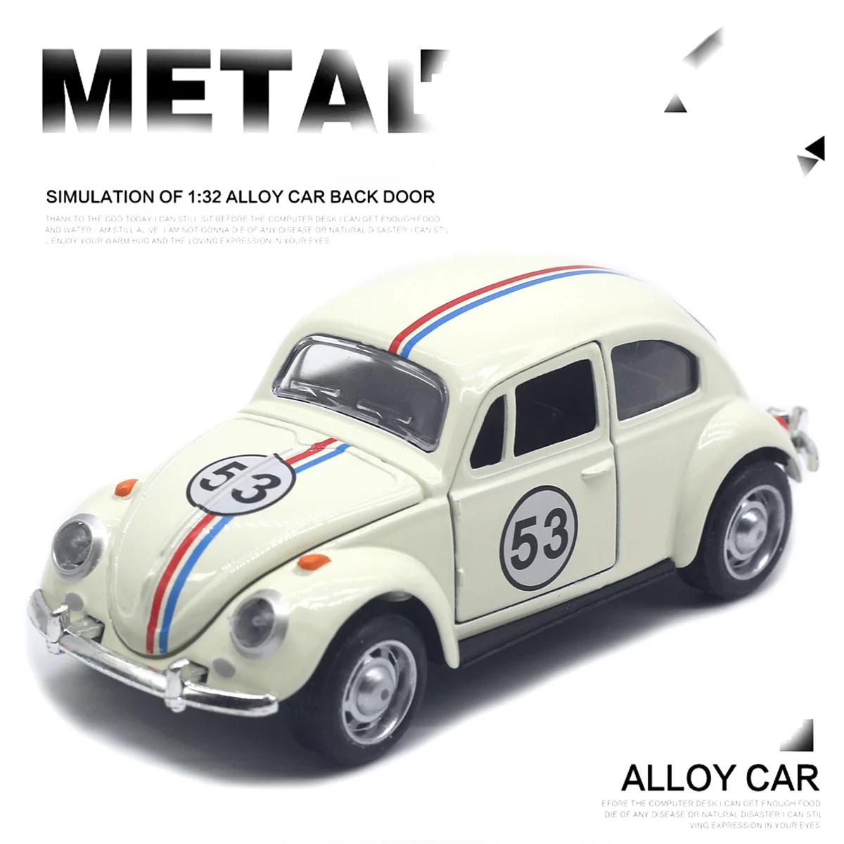 

1:32 Beetle Classic Alloy Car Model Simulation Sound And Light Pull Back Toy Car Boy Collection Decoration Gift