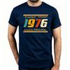 2026 Summer New Birthday Gift Original 1976 Highquality Fashion Casual Unisexs Roundneck Printed Tshirt