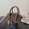 Popular autumn and winter retro underarm bowling bag women's niche bag black bag