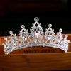 High-End Crown Headgear Princess Children'S Light Luxury Crystal Crown Birthday Gift Girls Stage Performance Crown Hair Accessories