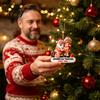 Hanging Wood Craft Decorations Wooden Christmas Tree Ornaments, Funny Santa Claus Pendant with Decorative Holiday Party Favors Rope for Home Decor and