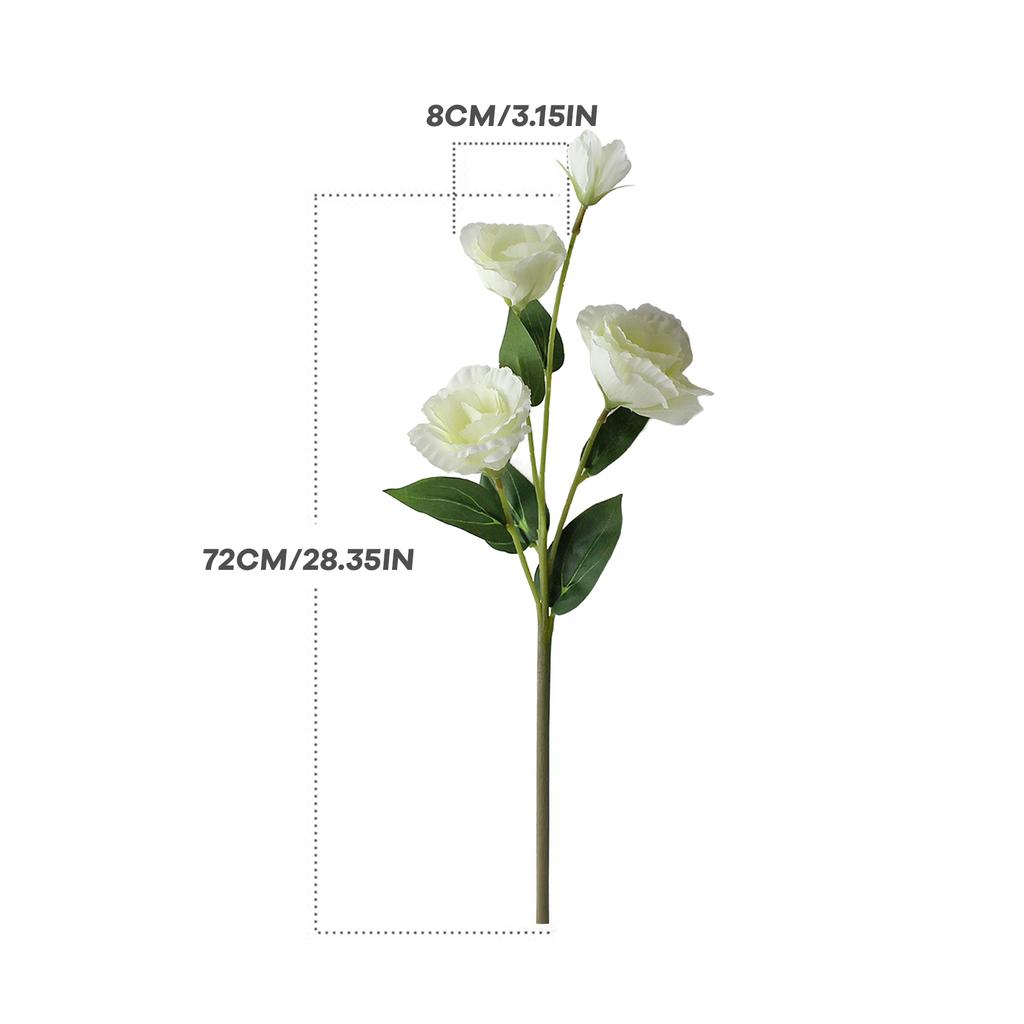 Faux Eustoma Floral Bridal Party Supplies Everlasting Silk Stems Reception Decor Silk Wedding Artificial Lisianthus