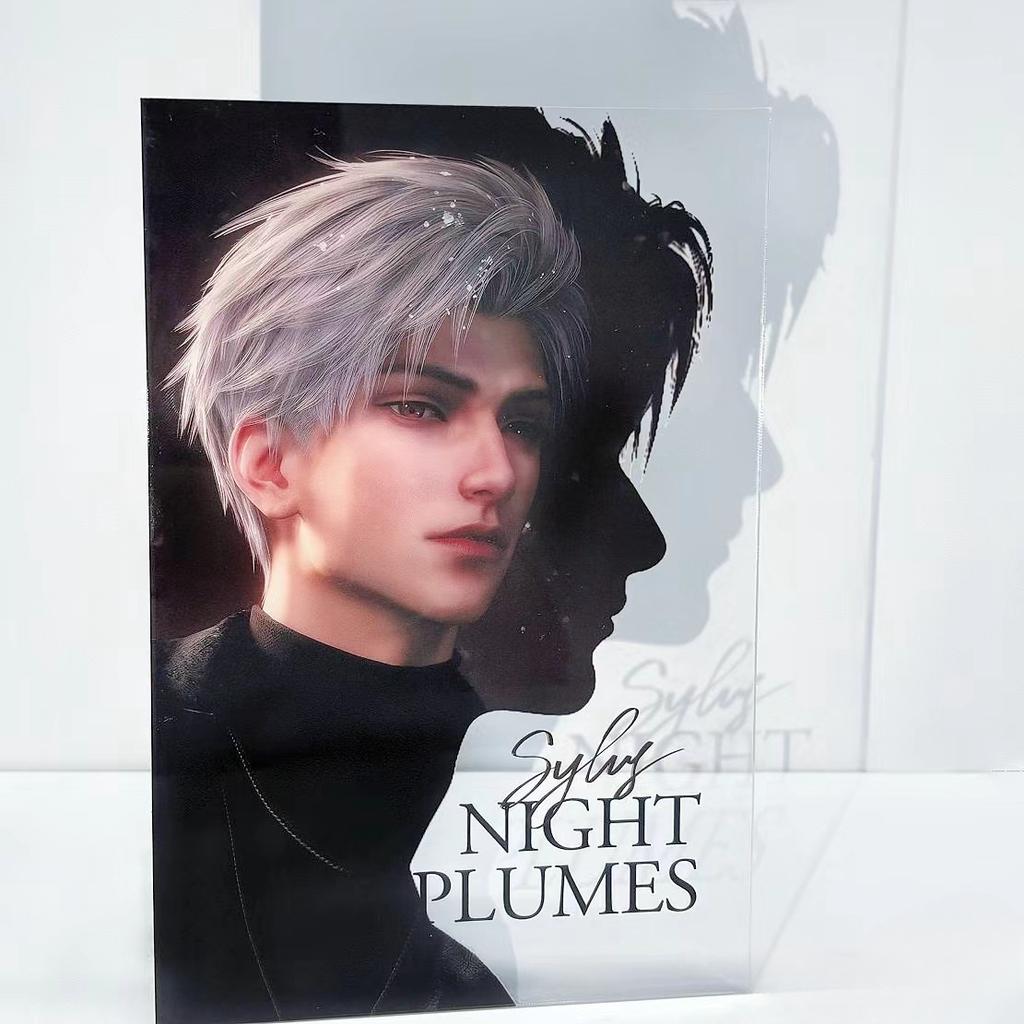 1/5 Stück Love and Deepspace Kreative Transparente Acrylkarte Stift Rafayel Zayne Xavier Caleb Anime Schattenkarte Desktop-Dekor