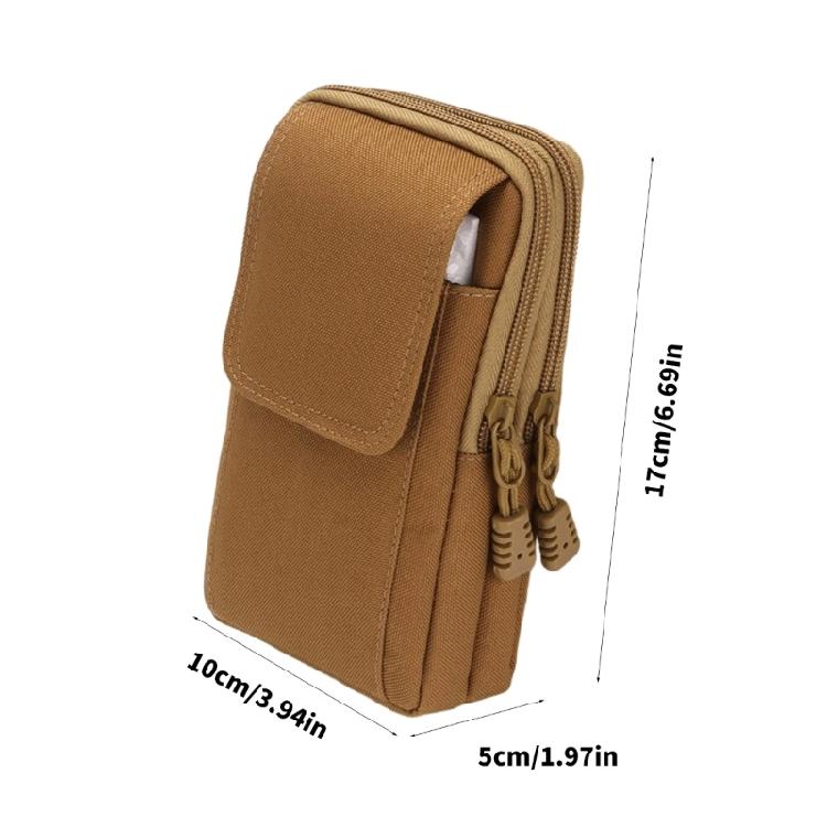 Men's Vertical Waist Pack For Phone Wallet Key Oxford Fabric Belt Bag Outdoor Adventures Gym Hiking Waist Pouch