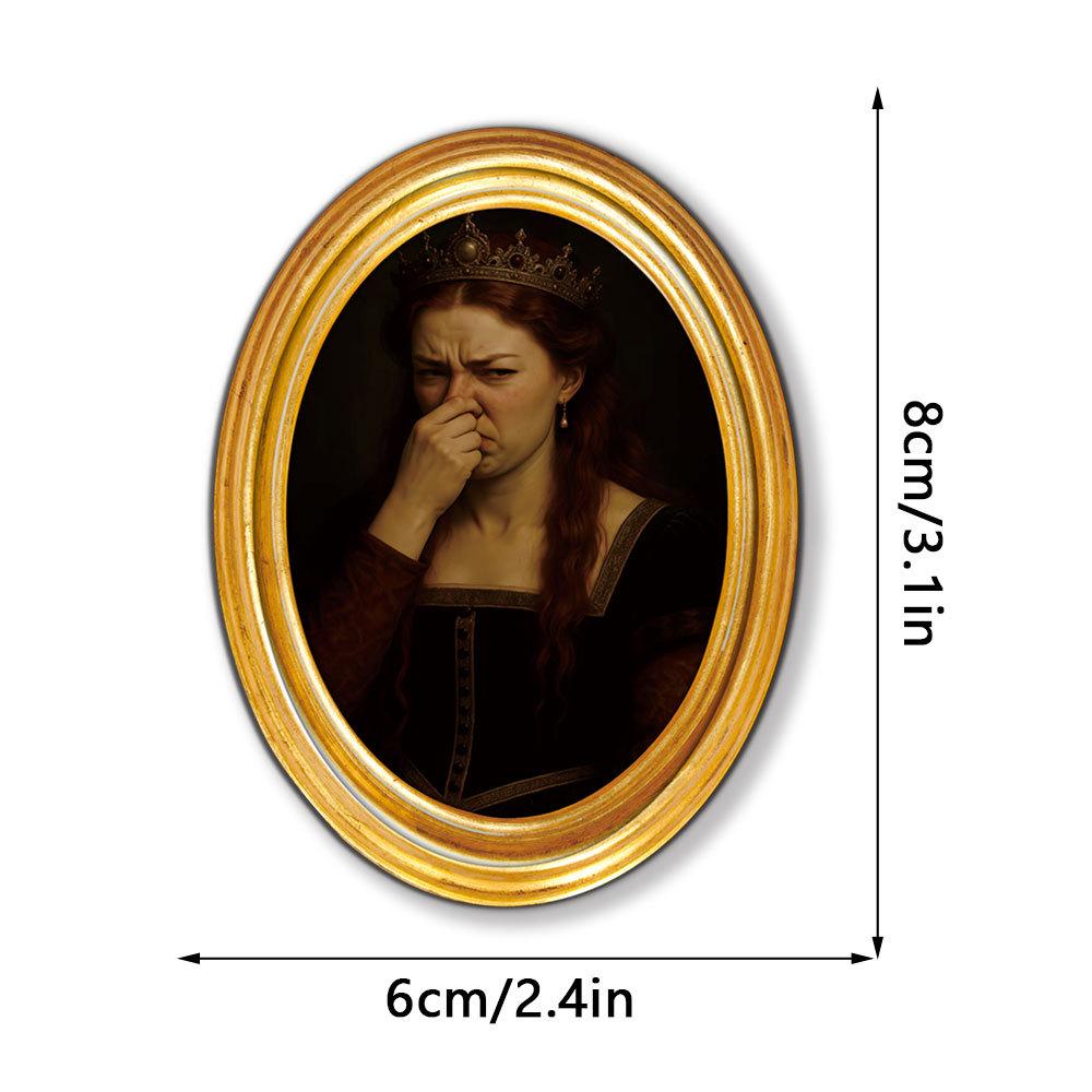 Mona Lisa 3D Wooden Round Photo Frame Fridge Magnet