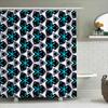 Blue Black Geometric Pattern Shower Curtain For Bathrooms Decor Home Linen Waterproof Bathroom Accessories