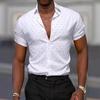 Spring Summer Men Clothes Short Sleeve Lapel Shirt Men Casual Hawaii Beach Shirt Tops