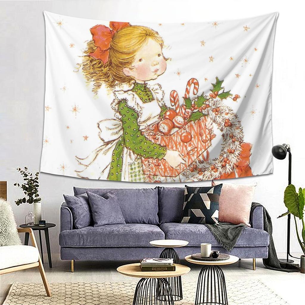 Sarah Kay Swing Girl Wandteppich Dekor Kunst Ästhetische Wandteppiche für Wohnzimmer Schlafzimmer Heimwandtuch Wandbehang