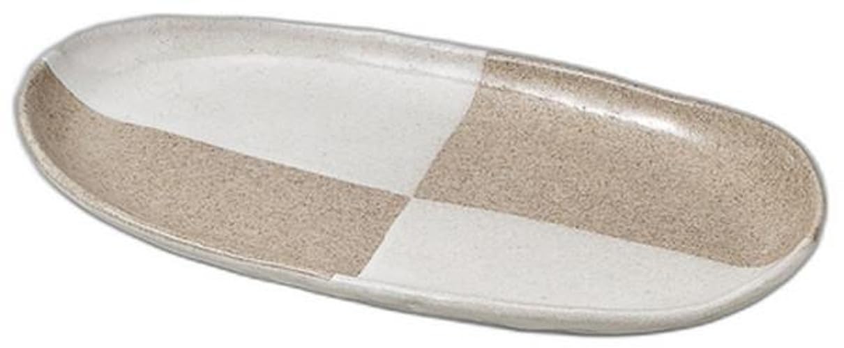 

Karatsu Decorative Oval Pottery Plate x x Pottery Setomonohonpo [25.7 12.8 1.7cm] Plate, Ceramic,