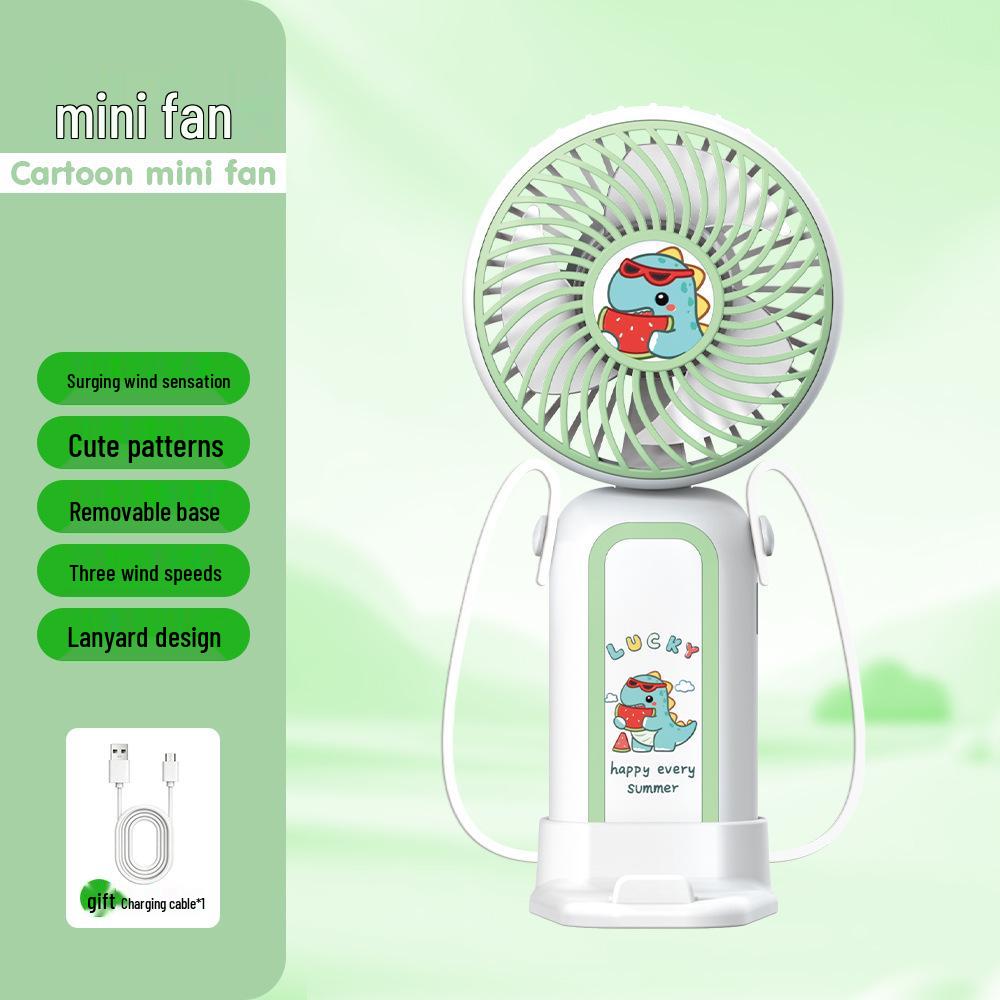 

USB Rechargeable Silent Mini Foldable Handheld Fan with Neck Strap for Outdoor and Desktop Use Factory/Wholesale/Foreign Trade/Cross-border
