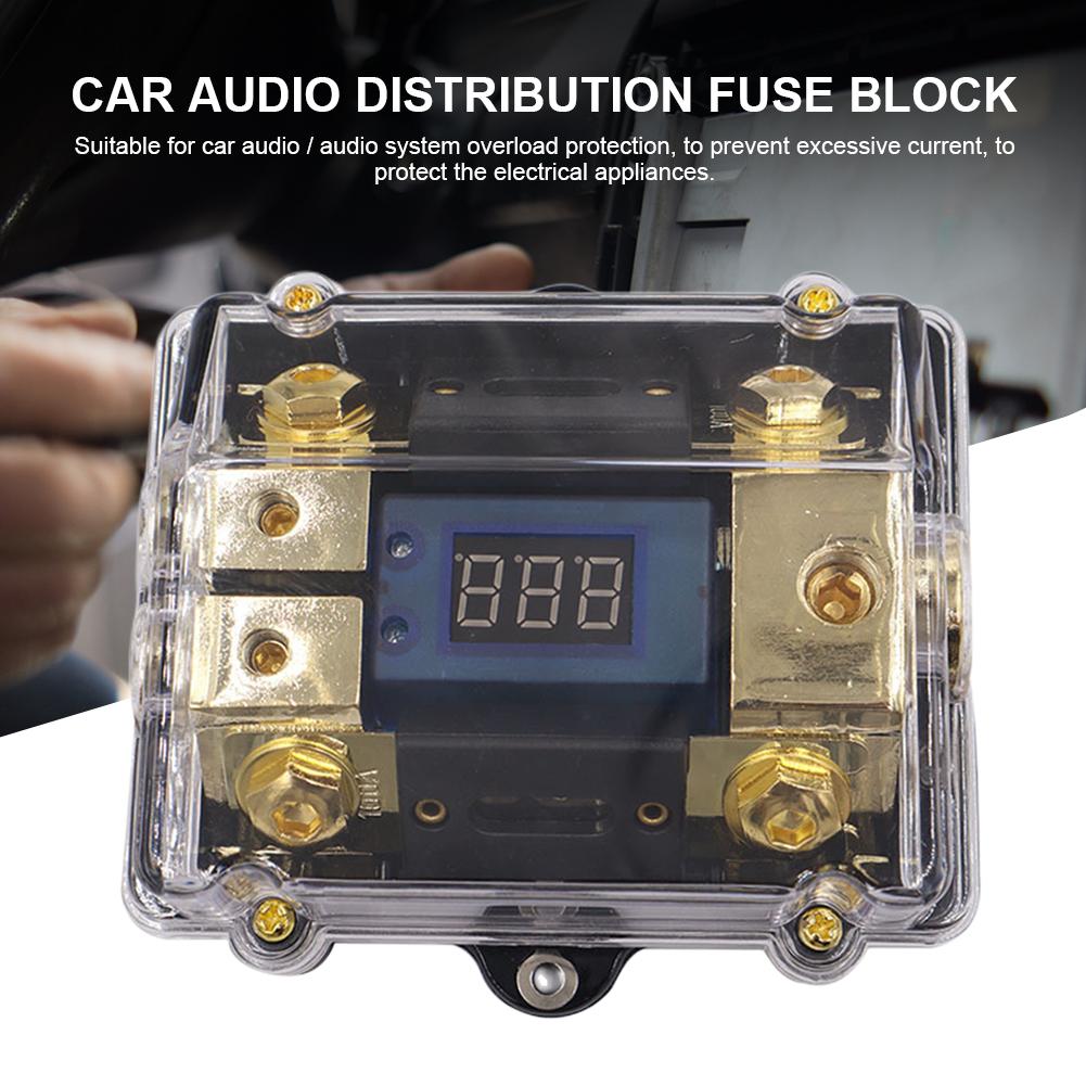 1 Way in 2 Way Out Car Audio Box with LED Display Power Distribution Block with 24V 100A ANL Stereo Distribution Block China Mainland