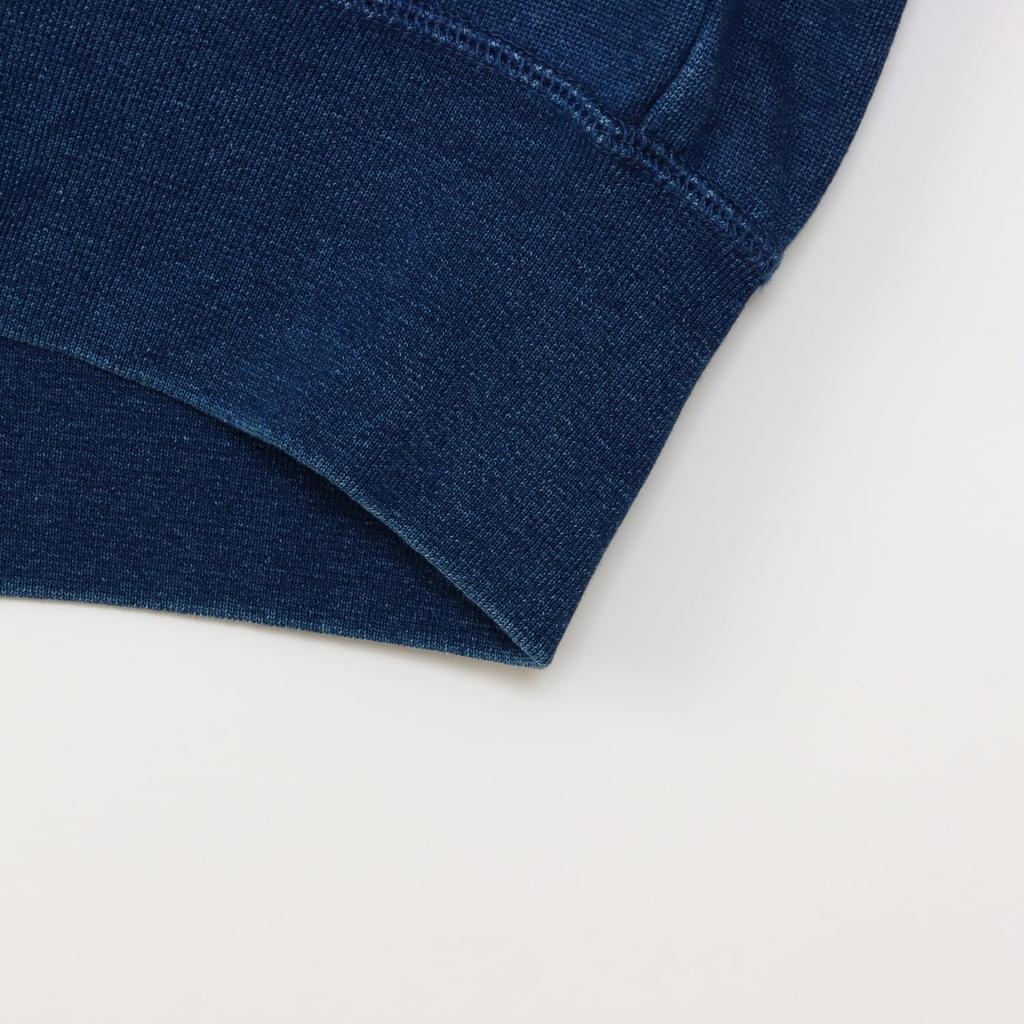 Champion Basic Washed Long Crew Fleece Single Embroidery Women's Zip-Up Sweatshirt, CW-B001, Blue, Sleeve, Neck, Lining,