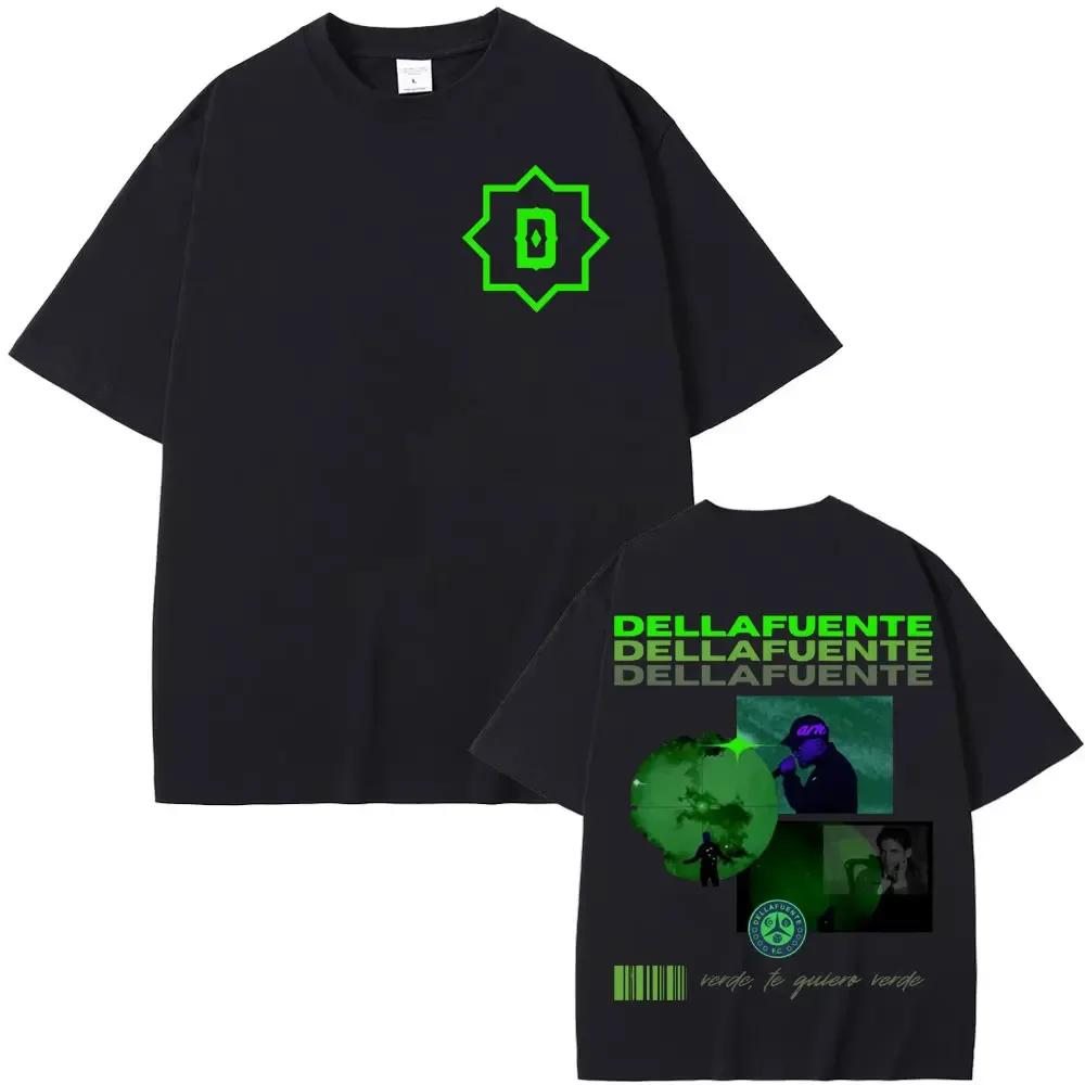 Rapper Dellafuente New Album 2025 Tour T-shirts Men Women Harajuku Gothic Hip Hop Punk T Shirt Fashion Casual T-shirt