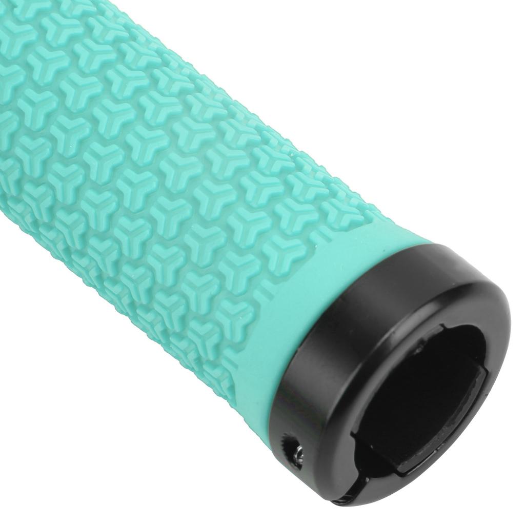 Mountain Bike Handlebar Single Locking Grips Shock Absorbing Rubber Grips