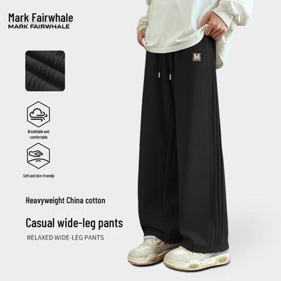Pantalon décontracté à jambes larges en coton lourd pour homme Mark Fairwhale