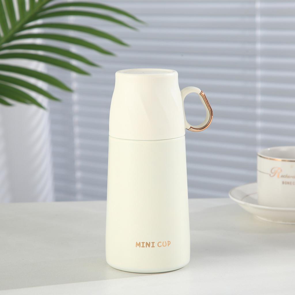 Insulated Stainless Steel Water Bottle Portable Vacuum Flask Thermal Sports Mug with Lid for Outdoor Travel Camping Mini Cup