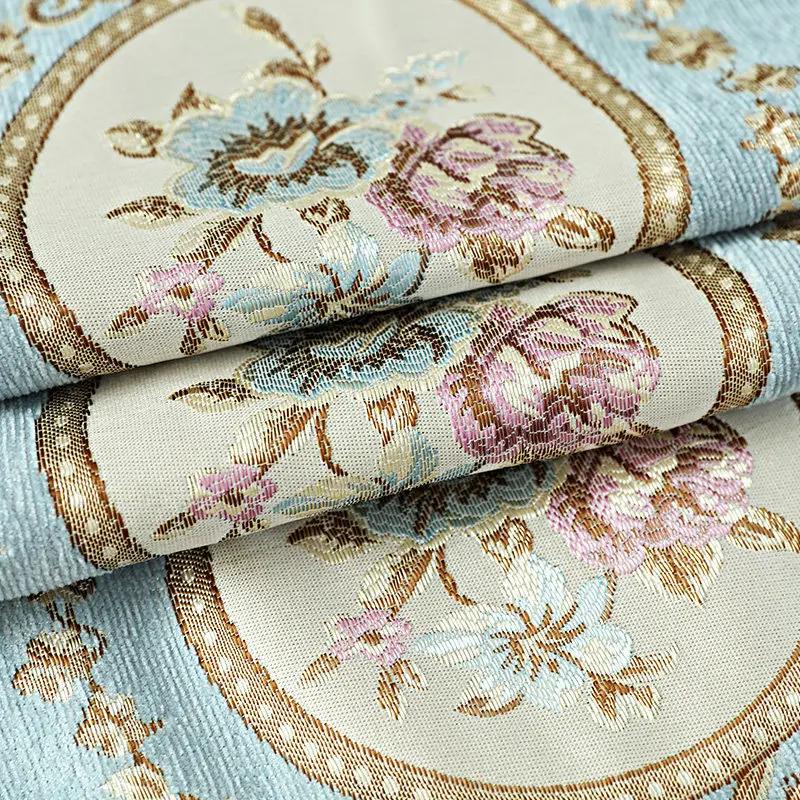 Europäisches Jacquard-Sofatuch mit Blumenmuster, dickes Chenille, vollständig bezogener Sofabezug mit Quaste, All-Inclusive-Schonbezug, 1, 2, 3, 4 Sitzer