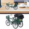 Rickshaw Model Retro Design Decorative Interesting Alloy 3 Wheel Rickshaw Desktop Ornament for Decoration