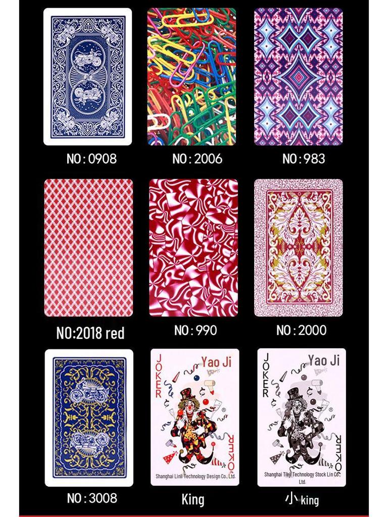 Yaoji 258 Dou Dizhu Guandan Bridge Poker Cards: 100 Decks Premium Playing Cards