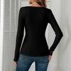 Damen Oberteil Herbst Winter mit Kragen und Manschetten Spitzenbesatz Strasssteindekor Langarm Mode Täglich Basic Büro Dame Lässig Schlanke Passform Damen Elegantes Oberteil
