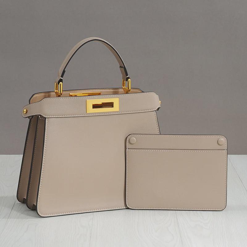 Versatile Leather Kitten Bag: Spring/Summer Large Capacity Multi-layer Handbag & Crossbody