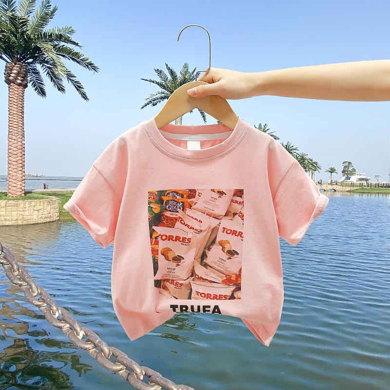 Children's Clothing Boys and Girls Short-sleeved T-shirt Summer Children's Summer Half-sleeved Tops Baby