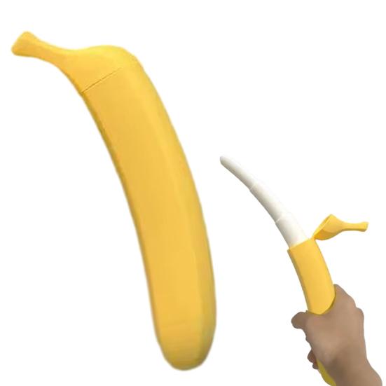 1/2/3Pcs Retractable Banana Longsword Toy 3D Printed Plastic Banana Wand Extendable Banana Stick Men Women