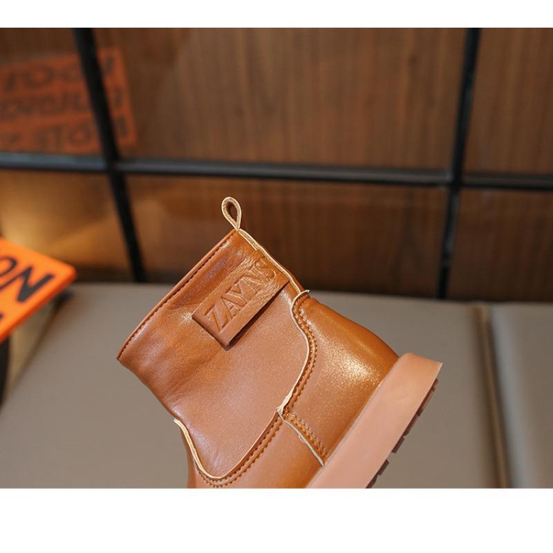 Children's Boots Winter New Velvet Women's Treasure Boots Cotton Boots Fashion Leather Boots Children's Boots Girls' Short Boots
