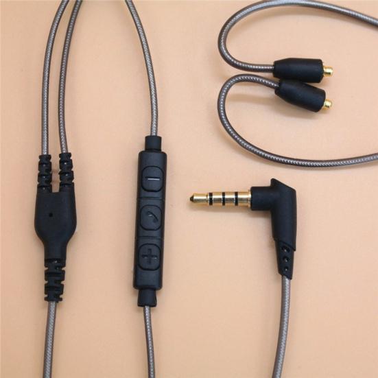 MMCX Earphone Cable Cord with Mic Volume Control for Shure SE215 SE315 SE535