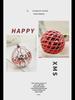 Christmas Decorations Set of 16: Red & White Special-Shaped Painted Ball Ornaments for Tree Pendants