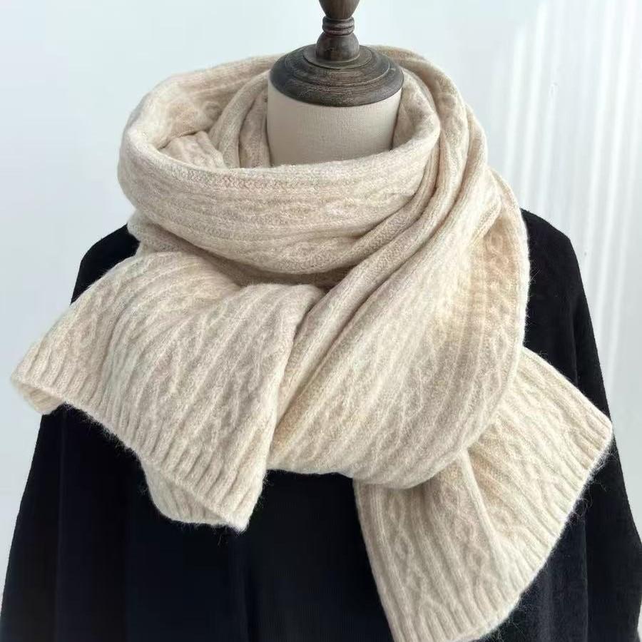 Scarf for Women In Autumn and Winter New Thickened Shawl Warm Knitted Scarf Trendy