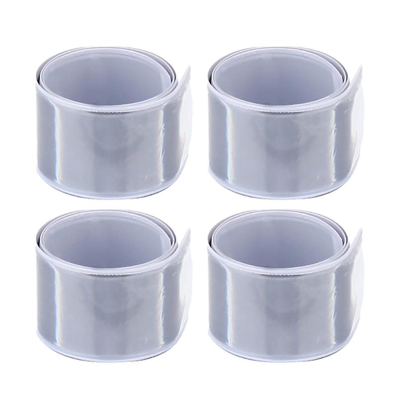 

Reflective Running Wristbands High Visibility Elasticated Ankle Bands Reflective Armbands Safty Gear for Cycling Walking белый