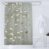 Watercolor Floral and Birds Floral Shower Curtain with Hooks - Waterproof and Minimalist Design for Bathroom Home Decor Curtain