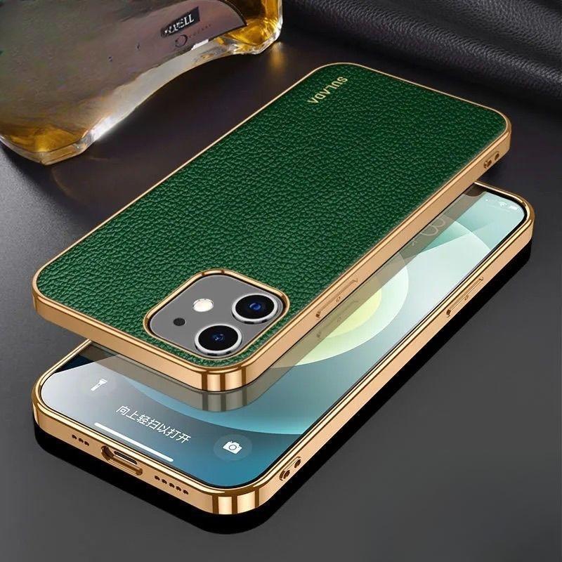 

Чехол для телефона Apple 15ProMax Кожаная текстура Деловой Подходит для IPhone13 Гальванизированный 14 Противоударный 12 Защитный чехол iPhone 15 Plus 6.7 inch (fine hole design)