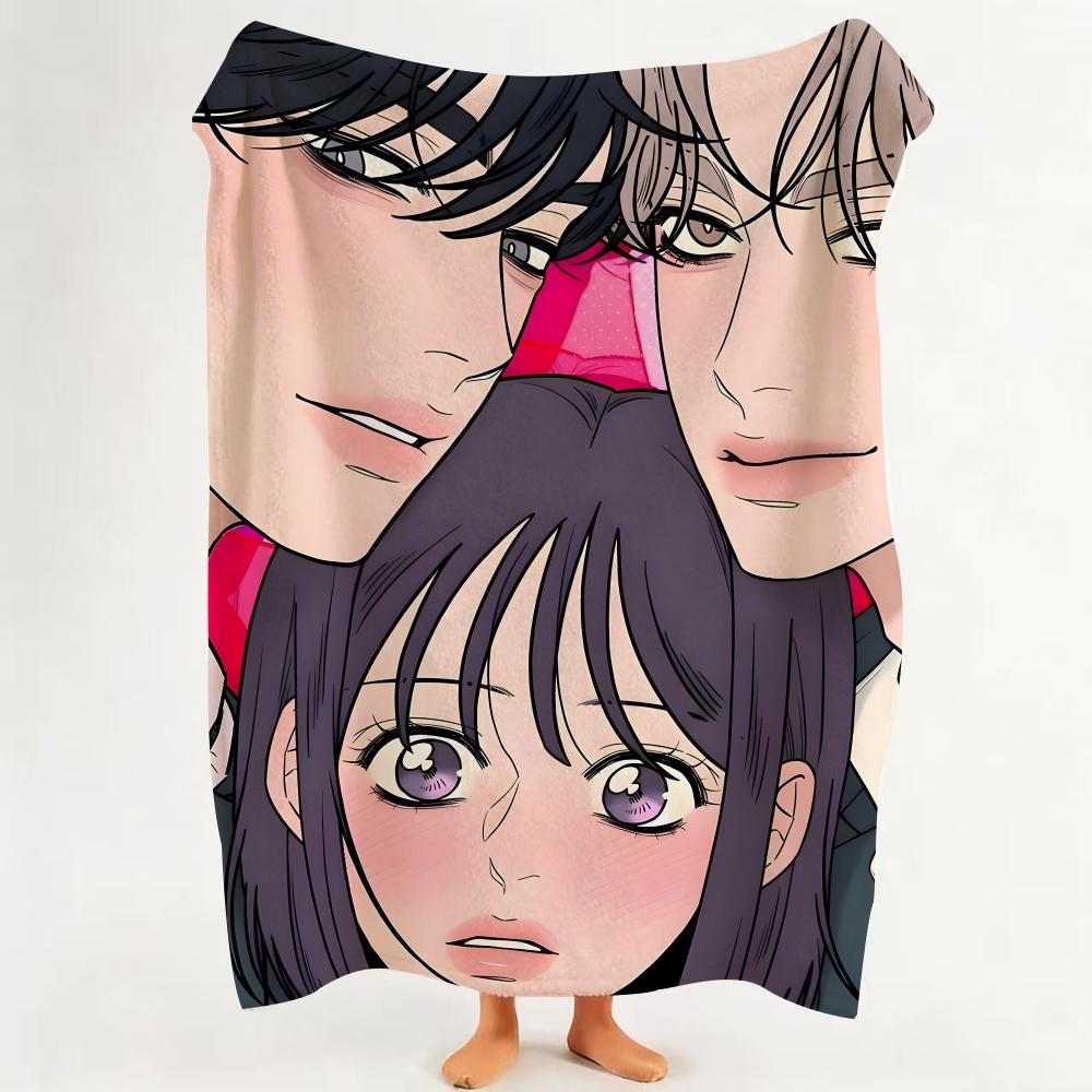 Manhwa T True B Beauty  Flannel  Blanket Suitable for Sofa Living Room Bedroom