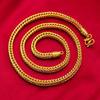 Alloy Gold Plated Dragon Head Fox Tail Necklace 6Mm Imitation Gold Personalized Square Fox Tail Necklace Neck Chain